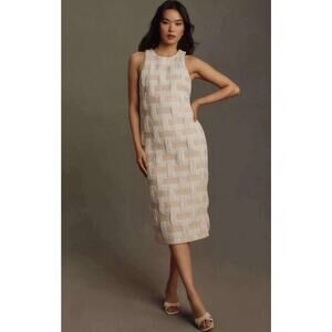 Endless Rose Ivory Midi Dress Shift S NEW Wool Blend CleanGirl Minimalist Office